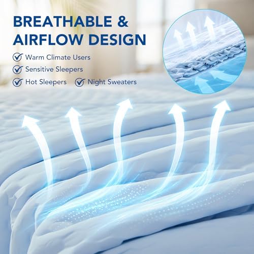 Deconovo Cooling Blanket Twin for Hot Sleepers, Lightweight Comforter - Image 6
