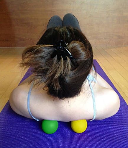 Kieba Massage Lacrosse Balls for Myofascial Release, Trigger Point Therapy, Muscle Knots, and Yoga Therapy. Set of 2 Firm Balls (Green and Yellow) - Image 3