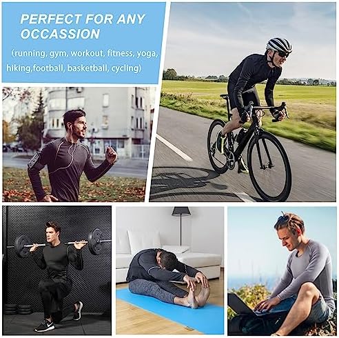 SPVISE Men's Compression Shirts Long Sleeve Mock Turtleneck Workout Tops - Image 5