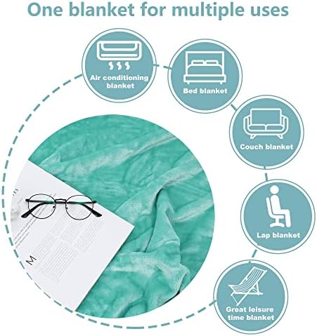 NANPIPER Fleece Blankets Super Soft Flannel Fuzzy Blanket for Bed Couch Luxury Cozy Plush Microfiber Blanket-Twin Size Lake Blue - Image 6
