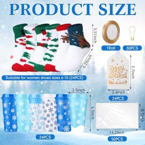 Glitopper 24 Sets/97 Pcs Christmas Snowflake Gifts Bulk Winter Party Favors - Image 3