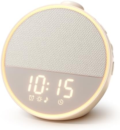 Sound Machine, Alarm Clock, Night Light, Screen-Free Sleep Routine by Narelu