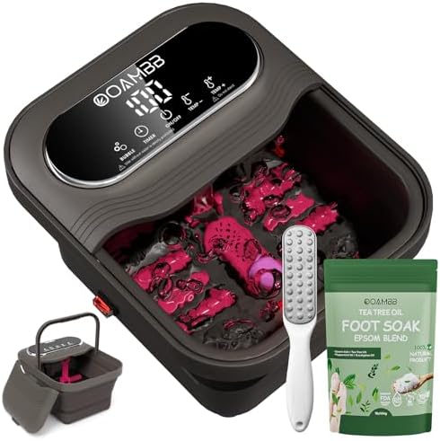 OOAMBB Collapsible Foot Spa Bath, Dark Grey + Green by OOAMBB