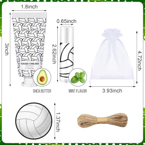 144 Pcs Volleyball Lip Balm Hand Cream Party Favor Gifts - Image 2
