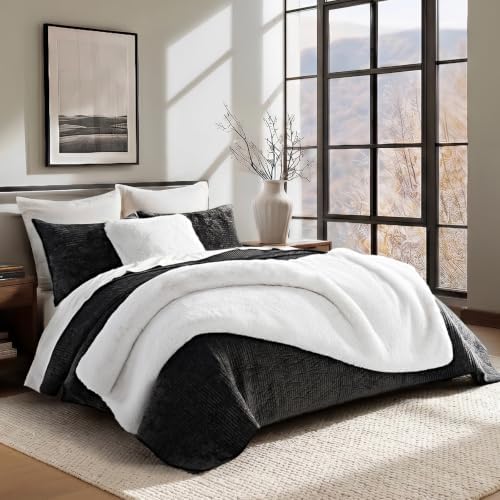 EVERGRACEHOME Faux Chinchilla Fur Throw Blanket, 50"x60", Snow Mink - Image 2