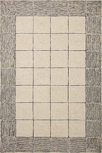 Loloi Chris Loves Julia Francis Cream/Black 2'-0" x 5'-0" Accent Rug - Image 3