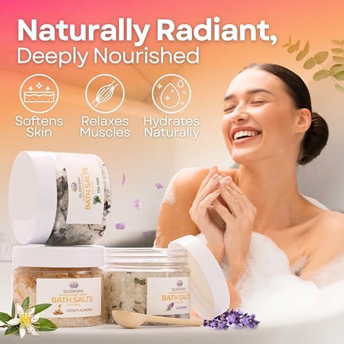 Epsom Salt Bath Soak Gift Set for Women – 6 Scent Bath Salts: Lavender, Rose, Chamomile, Eucalyptus, Coconut, Orange – Relaxing Bath Crystals, Self Care Spa Gifts for Moms - Image 5