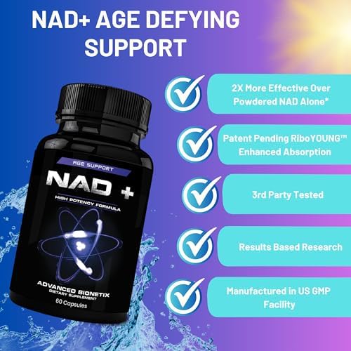 Advanced Bionetix NAD Supplement with Nicotinamide Riboside Plus Resveratrol, Quercetin, Betaine w/RiboYOUNG™ for True Anti Aging - Image 3
