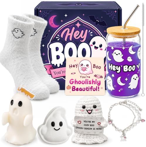 OKPOW Boo Basket Stuffers for Women: 7 Pcs Ready to Gift Halloween Surprise by OKPOW