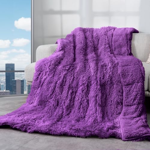 Cottonblue Weighted Blanket 15 lbs Twin Full Size 48x72 inches Soft Sherpa by Cottonblue
