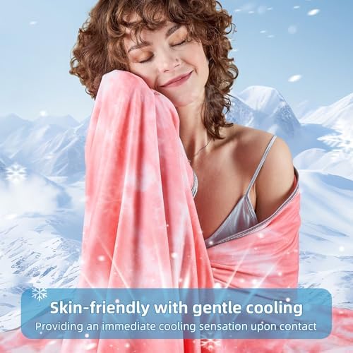 inhand Cooling Blanket Twin XL(60"x90",Pink) College Dorm Essentials - Image 3