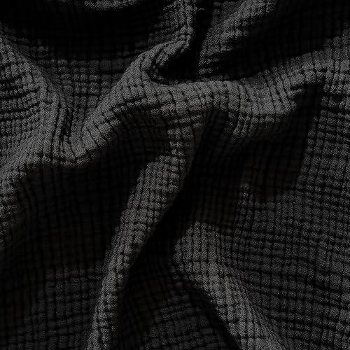 Muslin Blanket - Pure 100% Turkish Cotton Airy Soft Light Versatile Gauze Throw Blanket for Bed, Couch, Sofa (Black, Twin XL Size (71" x 95" inch)) - Image 6