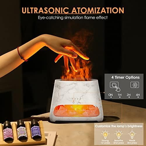 SALKING 2-in-1 Essential Oil Diffuser for Home,Himalayan Salt Lamp Diffuser - Image 4