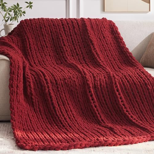 Negwoo Chunky Knit Throw Blanket, Knitted Throw Chenille Yarn, 50"*60" by Unknown