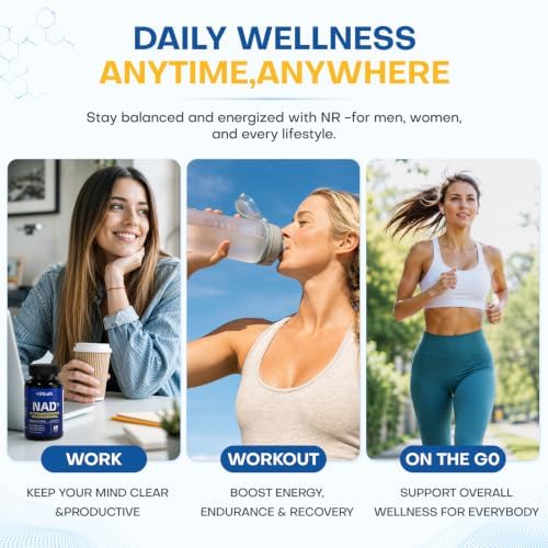 NAD+ Supplement with Nicotinamide Riboside 500mg & Trans-Resveratrol 100mg– NR Supplement for Cellular Energy & Healthy Aging Support for Men & Women - Image 5