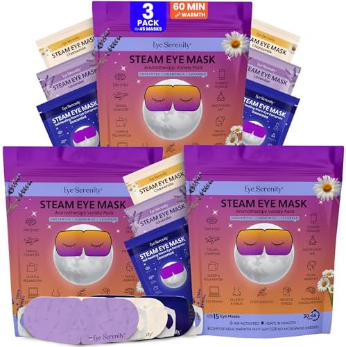 Eye Serenity Steam Eye Mask, Heated Eye Mask Fast Relief for Stye, Variety by LureEssentials
