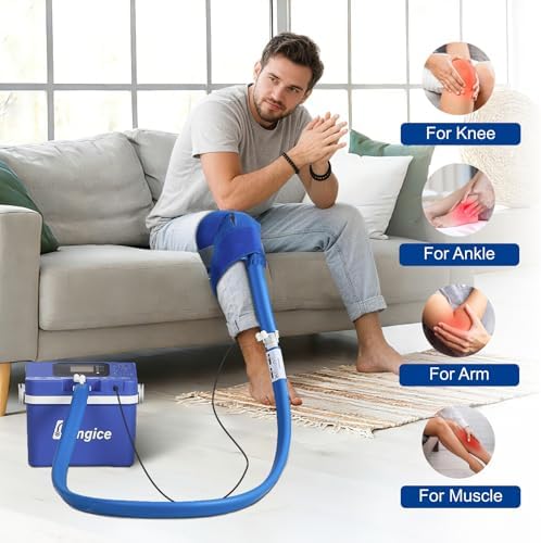 Longice Ice Therapy Machine for Knee,Cold Therapy Machine for Knee After Surgery,Cold Therapy System,Cold Therapy Unit (Blue) - Image 4