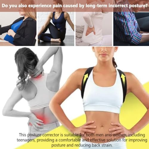 Posture Corrector for Women, Back Straightener for Men, Upper Back Support Brace, Adjustable Shoulder Corrector for Improving Back and Neck Posture Relief Pain - Image 4