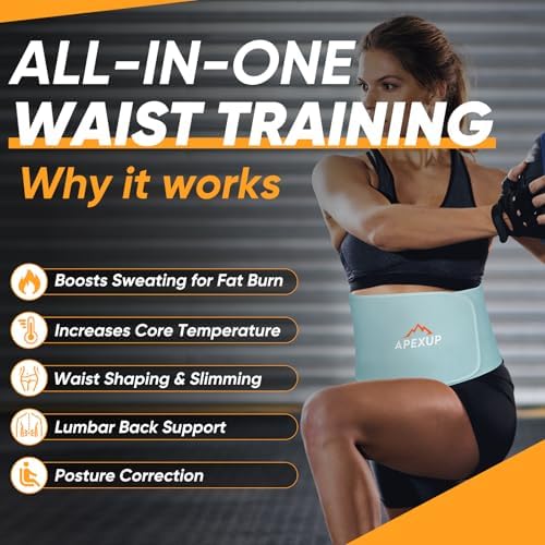 APEXUP Waist Trainer for Women Lower Belly Fat, Men Sweat Band, Stomach Wrap, Waist Trimmer with Removable Lumbar Support - Image 7