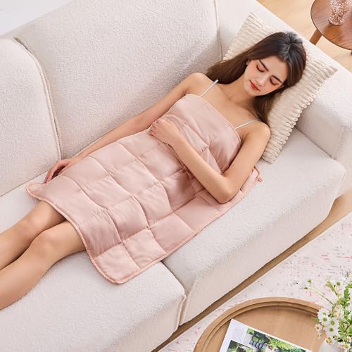 Weighted Blanket for Adults 5lbs, 24"x29", Cooling Heavy Throw Blanket, Microfiber Soft Big Blankets Weighted Comforter, Pink by BETU