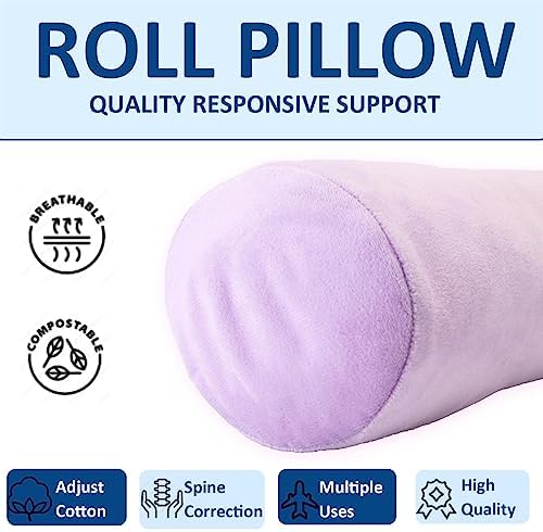 Neck Roll Pillow,Cervical Neck Pillow Bolster Pillow for Sleeping - Image 2