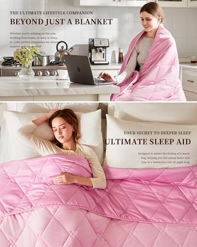 L'AGRATY King Size Weighted Blanket for Adults 20lbs, 80"x87" Cooling - Image 5