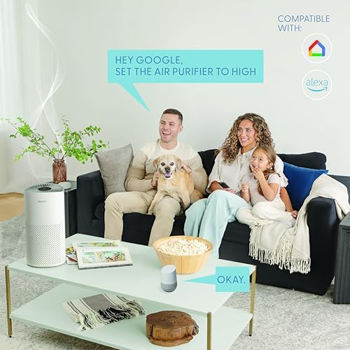 Air Purifier for Home Large Room Pets Up to 1800 Ft² - Smart WiFi & Voice Control True HEPA Air Purifier For Home Bedroom and Office, Smoke, Dust, Pet Dander, Pollen, Sleep Mode - Kery Plus - Image 6