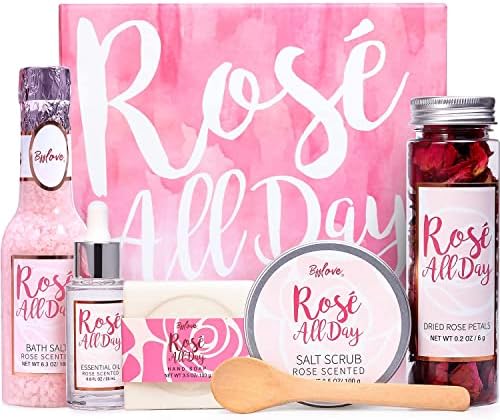 BFF LOVE 6 Pcs Rose Spa Set for Women, Spa Gifts for Women, Gift Set for Her, Spa Kit for Birthday, Christmas Gifts for Mom,Wife,Girlfriend by BFFLOVE