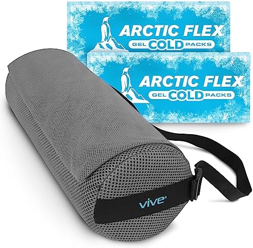 Vive Cooling Lumbar Support Pillow for Chair & Car - Back Pressure Relief Seat Cushion for Office or Gaming - Soft Memory Foam Bolster Helpful for Sciatica, Pregnancy, Elderly, Truckers, Desk Jobs by Vive