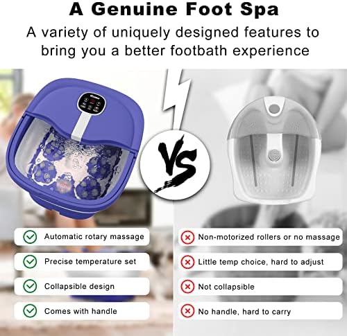 Collapsible Foot Spa Electric Rotary Massage with Heat, Bubble, Remote - Image 2