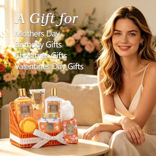 7Pcs Spa Gifts, Birthday Gifts, Perfect Vanilla Spa Gift Baskets for Women - Image 2