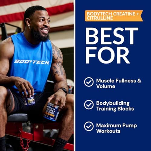 BodyTech Creatine Monohydrate + Citrulline Powder, Unflavored, 30 Servings - Image 7