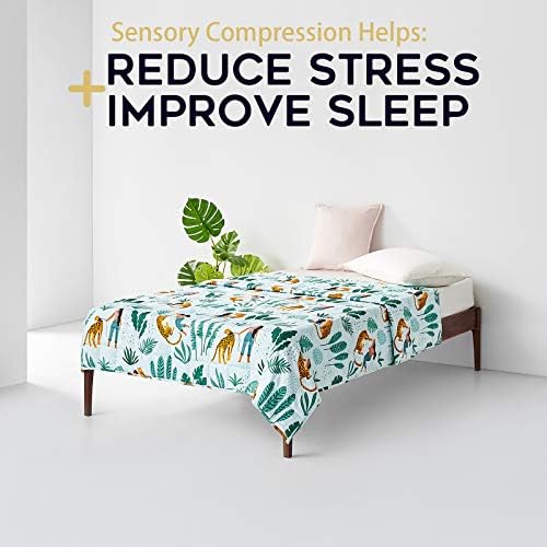YnM Cooling Weighted Blanket,Bed Blanket for Two Person of 90~160lbs, Ideal for Queen/King/Ca King Bed (80x87 Inches, 20 Pounds, Leopard)| A Duvet Included - Image 3