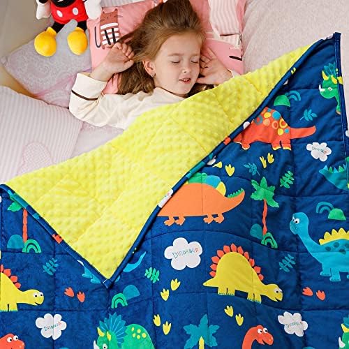 Sivio Weighted Blanket for Sleeping, 7lbs 41x60 Inch, Blue Dinosaur by Sivio