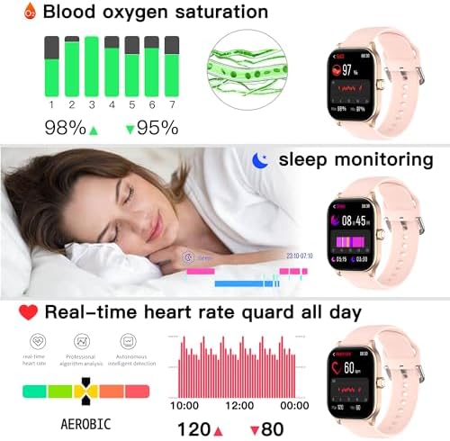Othalne Smart Watch (Answer/Make Call), 1.85" Smartwatch for Android Phones and iPhone with Heart Rate,Sleep Monitor,Pedometer, 100+Sports Fitness Watch, IP68 Waterproof Fitness Tracker for Men Women - Image 4