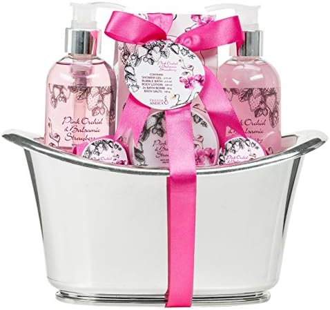 Aromatherapy Essentials Spa Set for Women in Large Silver Tub by FreidaandJoe