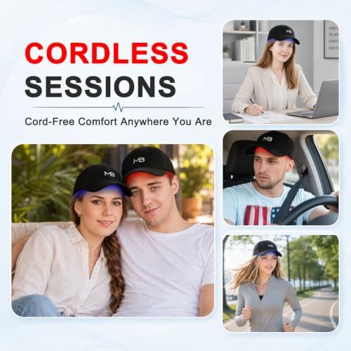 FDA Cleared 660nm Red Light Therapy Cap for Hair Growth, Rechargeable Hair Growth Cap for Men & Women, Adjustable Cordless Design for All Hair Types, At-Home Scalp Care - Image 7