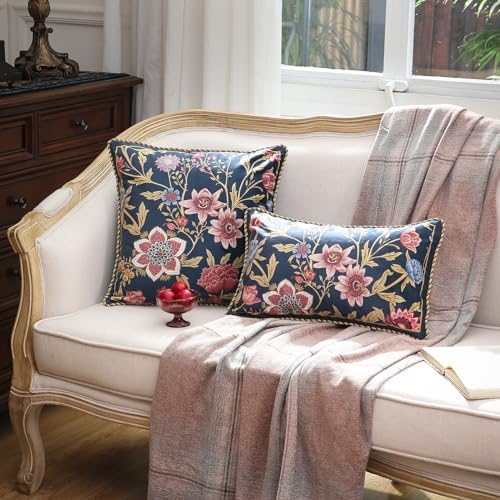 patdrea Designer French Velvet Throw Pillow Cover,12"x20"-OldgardenA - Image 7