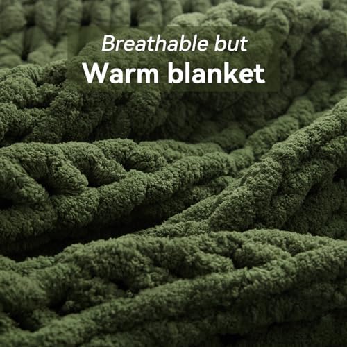 Negwoo Chunky Knit Throw Blanket, Knitted Throw Chenille Yarn, 30"*40" - Image 6
