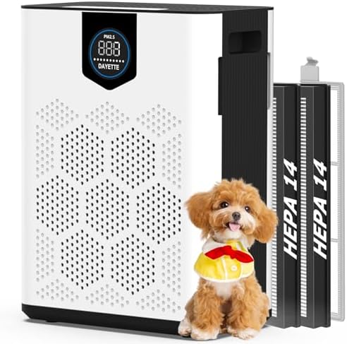 DAYETTE Air Purifier for Home Large Room Up to 3000Ft², 2x H14 HEPA Filters by Dayette