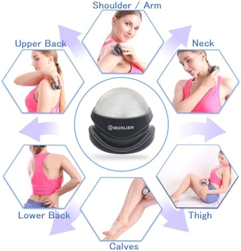 Massage Roller Ball, Tight and Sore Muscles Relief, Manual Massager, Alleviating Shoulder, Arms, Back, Legs, Calves or Muscle Tension - White - Image 4