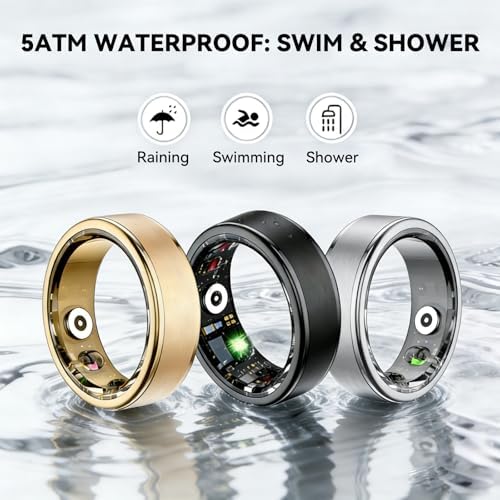 Smart Ring for Women and Men, Fitness & Sleep Tracker, Silver 7 - Image 6