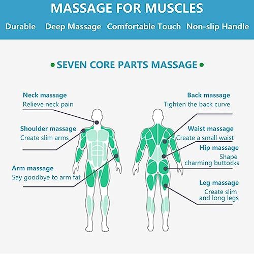 ZJchao Muscle Roller Massage Stick, Multifunctional Magnet Massage Roller Reduce Muscle Soreness Tightness Leg Cramps Back Pain Rub Muscle for Relief Acupressure - Image 4