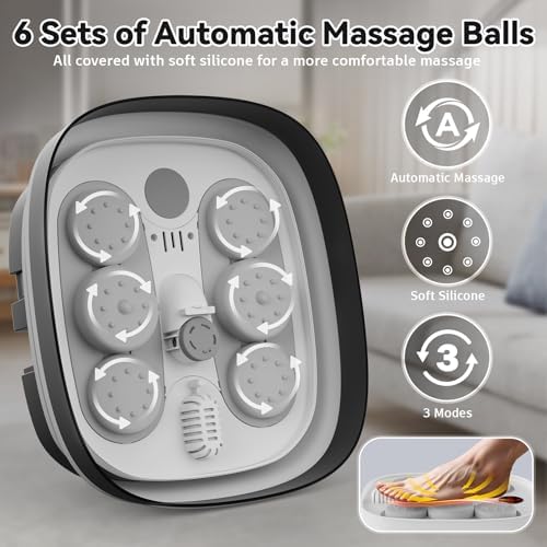 Foot Spa Collapsible, Foot Bath Massager with Heat, Remote, Timer - Image 3