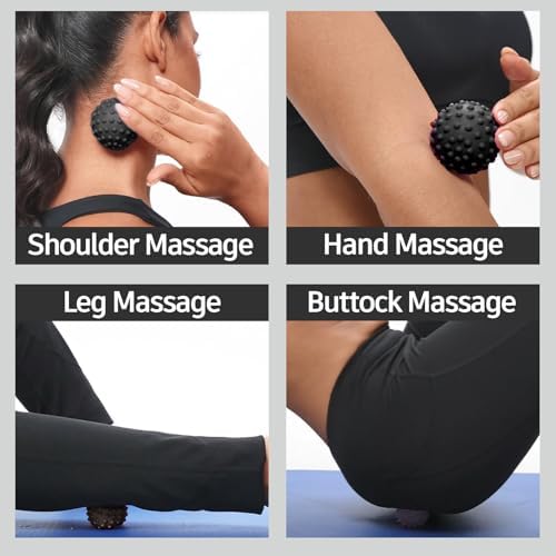 NGT new guide steps Fascia Massage Ball, Suitable for Relaxing Muscles, Restoring Fascia, and Improving Body Condition for All Parts of the Body. (Black) - Image 3