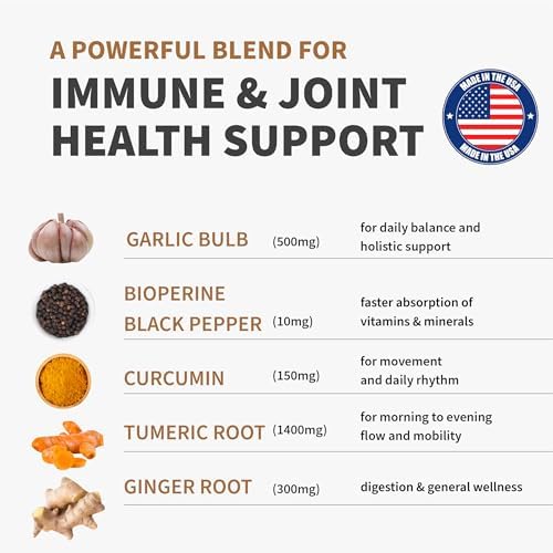 MEDCHOICE 4-in-1 Turmeric Joint Support with Garlic & BioPerine, 120ct - Image 3