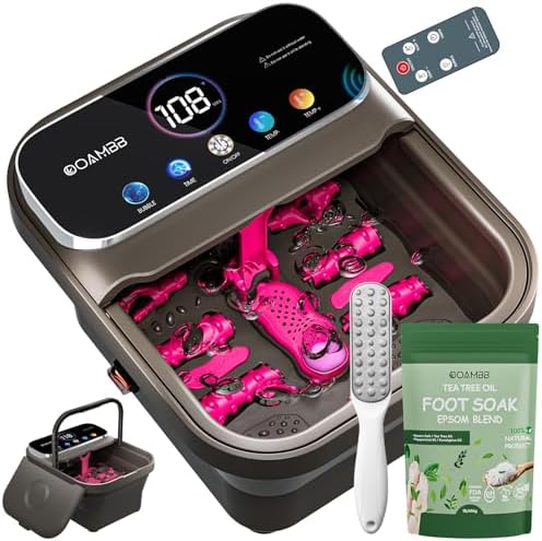 OOAMBB Collapsible Foot Spa Bath with Remote Control,Heat,Bubble,Timer by OOAMBB