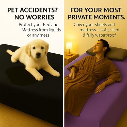 Waterproof Blanket for Bed & Couch Protection, Purple/Black, 80"x90" - Image 5