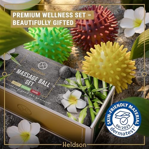 HELDSON Spiky Massage Ball Set 3 Pcs – Foot Massage Balls Soft to Hard - Image 2