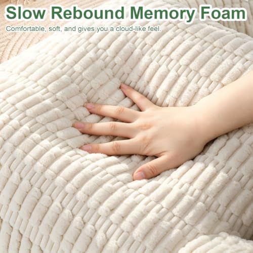 Reading Pillow for Bed, Upright Bed Pillow for Sitting Up(White, Large) - Image 4
